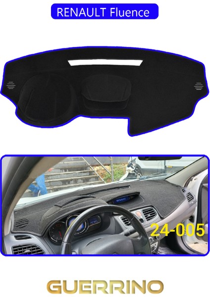 Renault Fluence Torpido Koruma Halısı Mavi Kenar