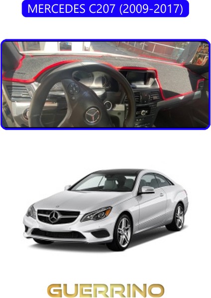 Mercedes C207 2009-2017TORPİDO Koruma Halısı Mavi Kenar