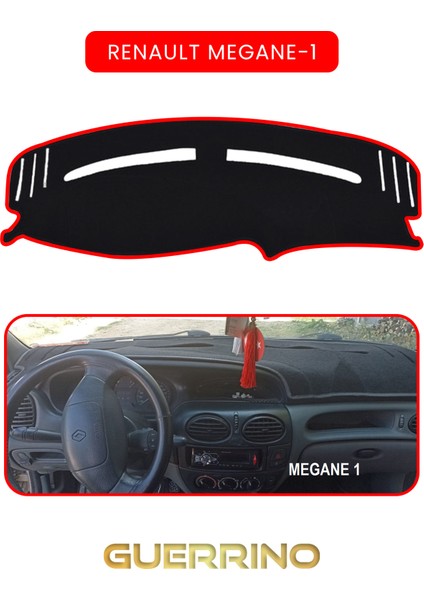 Renault Megane-1torpido Koruma Halısı Kırmızı Kenar
