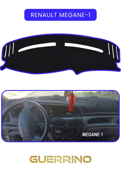 Renault Megane-1torpido Koruma Halısı Mavi Kenar