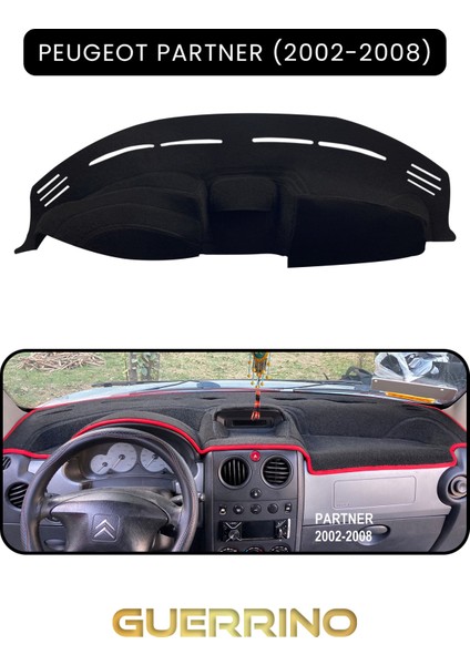 Peugeot Partner (2002-2008)TORPİDO Koruma Halısı Siyah Kenar