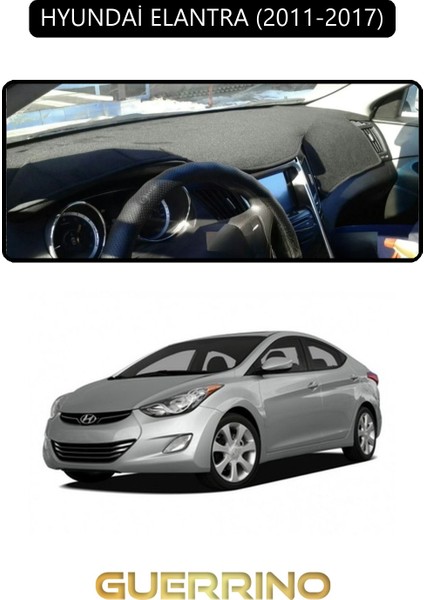 Hyundai Elantra 2011-2017TORPİDO Koruma Halısı Siyah Kenar