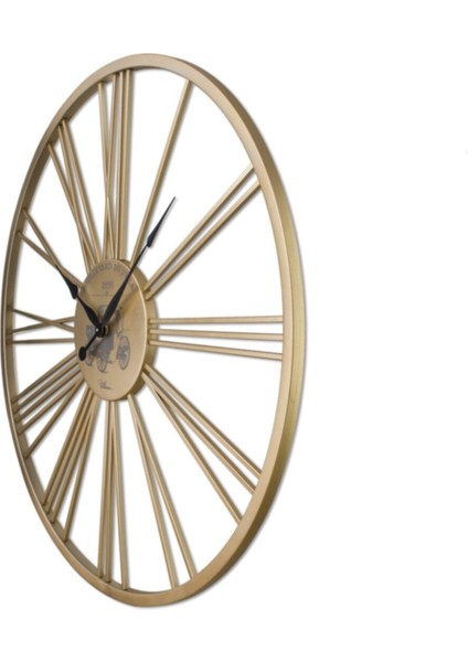 Şık Metal Roma Rakamlı Duvar Saati, Modern Dekor 2689 G Gold Renk fiyatları