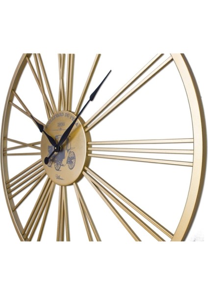 Şık Metal Roma Rakamlı Duvar Saati, Modern Dekor 2689 G Gold Renk modelleri