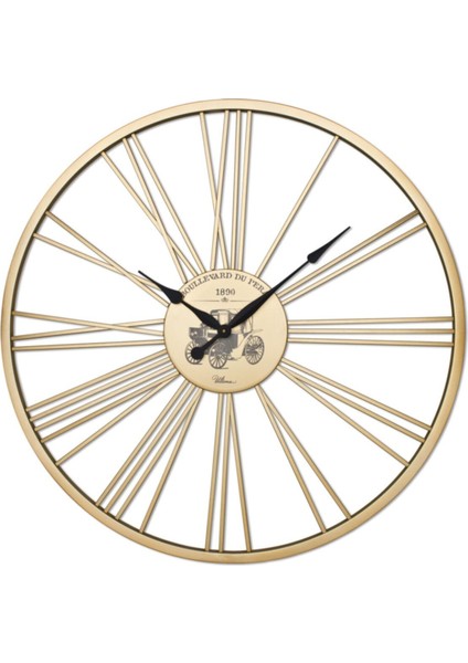 Şık Metal Roma Rakamlı Duvar Saati, Modern Dekor 2689 G Gold Renk indirimleri