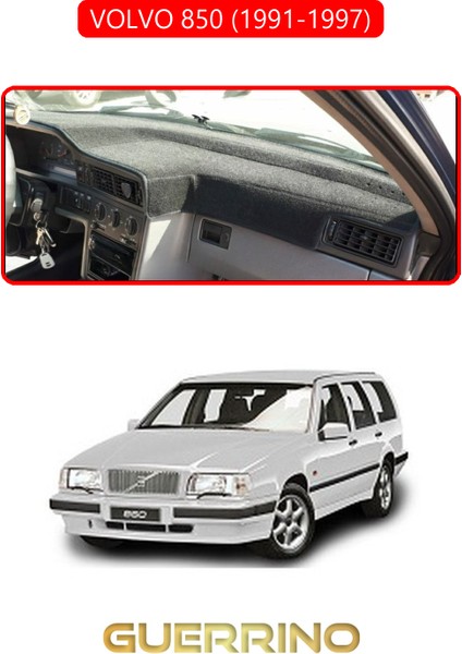 Volvo 850 (1991-1997)TORPİDO Koruma Halısı Kırmızı Kenar