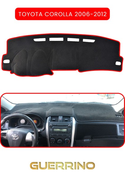 Toyota Corolla (2006-2012) Torpido Koruma Halısı Kırmızı Kenar