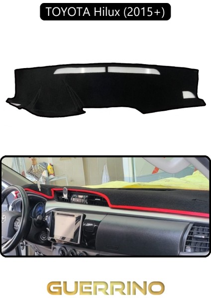 Toyota Hilux (2015+)TORPİDO Koruma Halısı Siyah Kenar