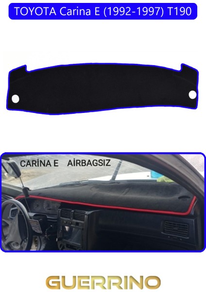 Toyota Carina E (1992-1997) T190 Aırbaglıtorpido Koruma Halısı Mavi Kenar