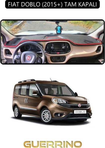Fıat Doblo 2015+ Tam Kapalıtorpido Koruma Halısı Siyah Kenar