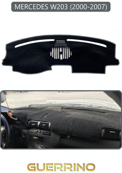 Mercedes W203 2000-2007TORPİDO Koruma Halısı Gri Kenar