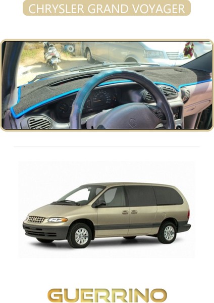 Chrysler Grand Voyager 2002-2006TORPİDO Koruma Halısı Bej Kenar
