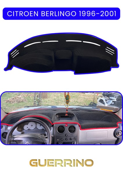 Cıtroen Berlingo 1996-2006TORPİDO Koruma Halısı Mavi Kenar