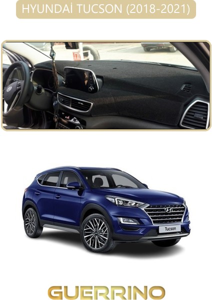 Hyundai Tucson 2018-2021TORPİDO Koruma Halısı Bej Kenar