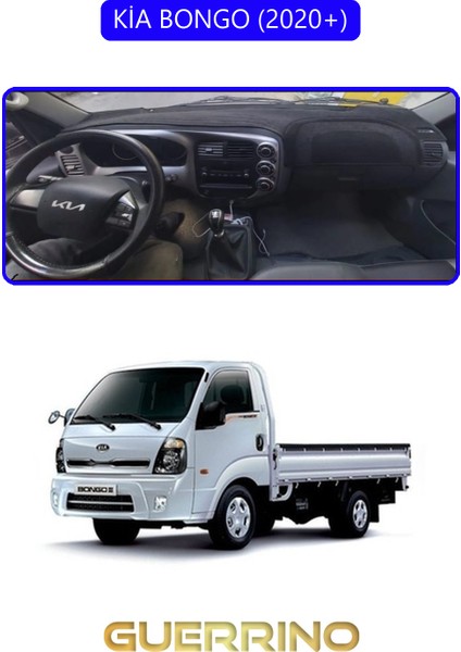 Kia Bongo 2020+TORPİDO Koruma Halısı Mavi Kenar