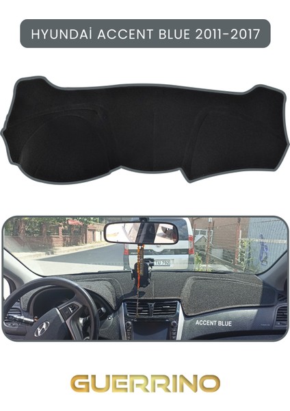 Hyundai Accent Blue 2011-2017TORPİDO Koruma Halısı Gri Kenar