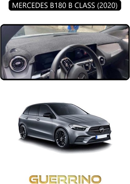 Mercedes B180 B Class 2020TORPİDO Koruma Halısı Siyah Kenar