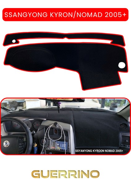 Ssangyong Kyron / Nomad (2005+) ;torpido Koruma Halısı Kırmızı Kenar
