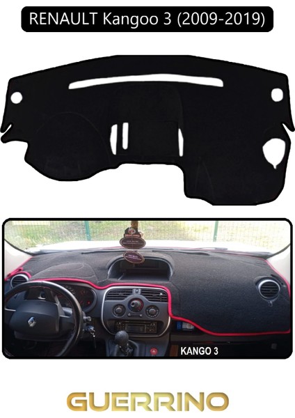 Renault Kangoo 3 (2007–NOW)TORPİDO Koruma Halısı Siyah Kenar