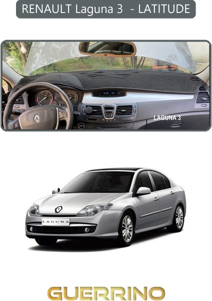Renault Laguna 3 - Latıtudetorpido Koruma Halısı Gri Kenar