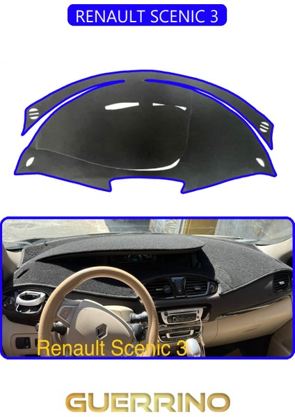Renault Scenıc 3torpido Koruma Halısı Mavi Kenar