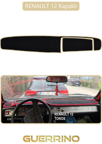 Renault 12 - Toros Kapaklı Torpido Koruma Halısı Bej Kenar