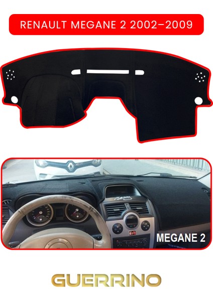 Renault Megane 2 (2002–2009)TORPİDO Koruma Halısı Kırmızı Kenar