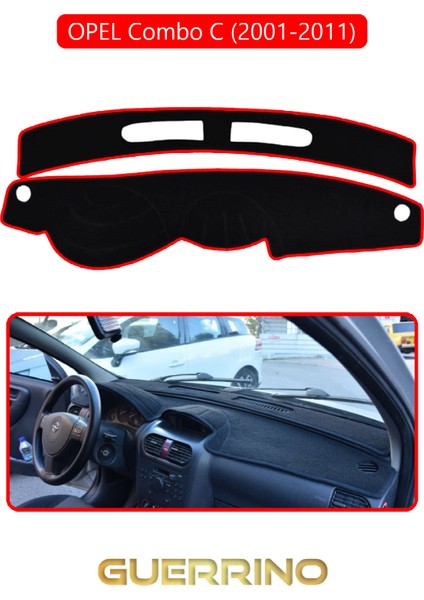 Opel Combo C (2001-2011)TORPİDO Koruma Halısı Kırmızı Kenar