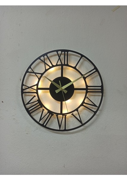 Modern Siyah Roma Rakamlı Duvar Saati, Şık ve Zarif Dekorasyon Unsuru