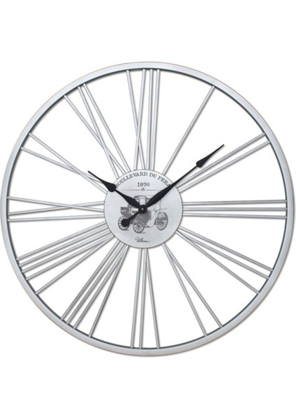 Şık Roma Rakamlı Metal Duvar Saati 2689 Altın Renk