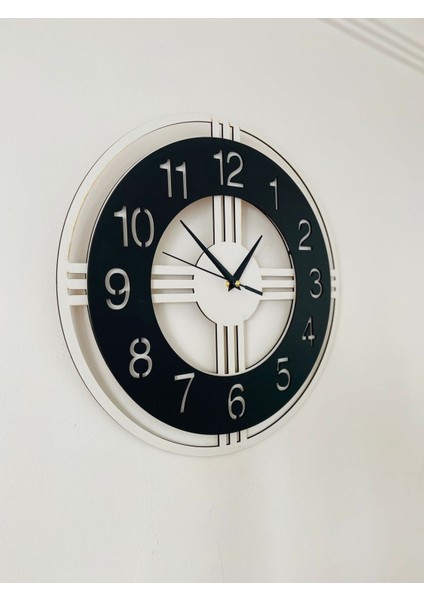 Modern ve Sade Ahşap Duvar Saati, Siyah ve Beyaz Renk Seçenekleriyle fiyatları