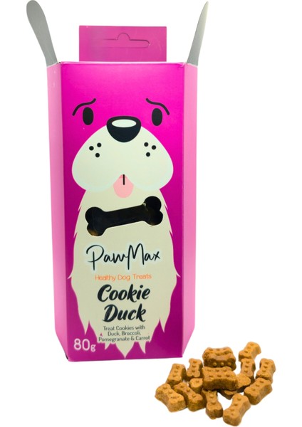 Cookie Duck - Ördek Eti-Nar-Brokoli-Havuç Köpek Ödül Maması