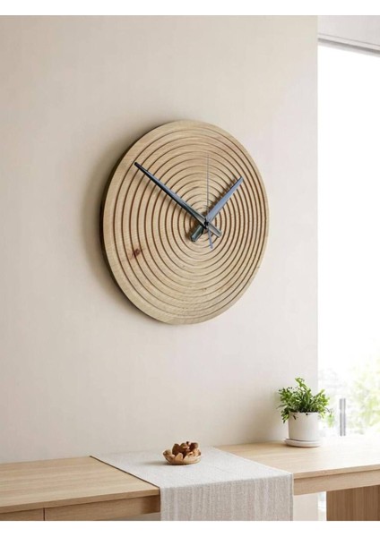Minimalist Masif Ağaç Doğal Saat, Krem Renkli, Şık ve Zarif Tasarım fiyatları