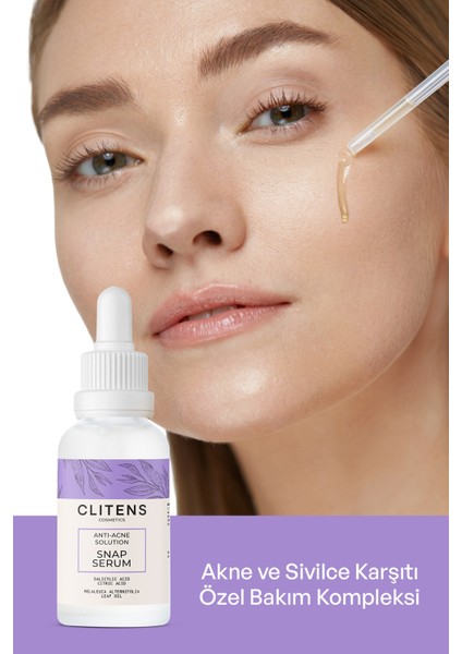 Clitens Snap Serum 30 ml – Akne, Siyah Nokta Karşıtı Soyulabilir Yüz Serumu indirimleri