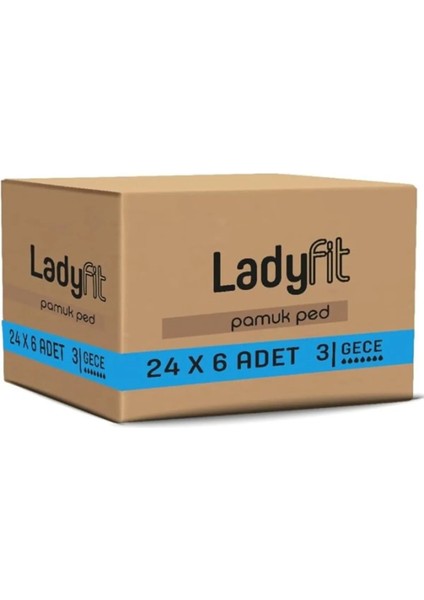 Pamuk Ped Gece 6lı X24 Paket (144 Adet)