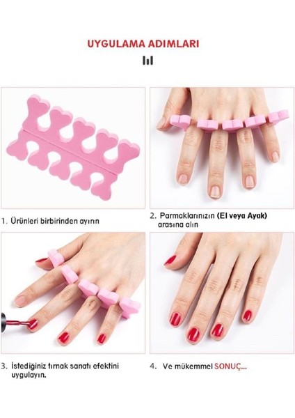 10 Adet Sünger Tırnak Oje Boyama Pedikür Manikür Süsleme Parmak Ayırıcı Aparatı fırsatları