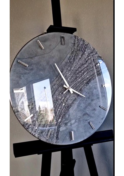 Şık Epoksi Tasarımlı Duvar Saati, 40 cm Çap, Modern ve Estetik Tasarım fiyatları
