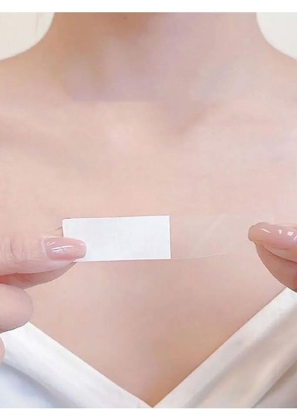 108 Adet Şeffaf Elbise Sabitleyici Dekolte Takı Kıyafet Sabitleme Bandı Kaydırmaz Bant