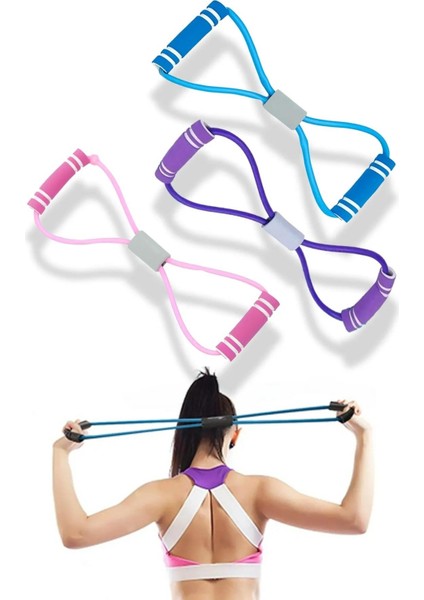 1 Adet Fitness Spor Aletleri Pilates Egzersiz Bandı Direnç Lastiği Spor Outdoor Plates