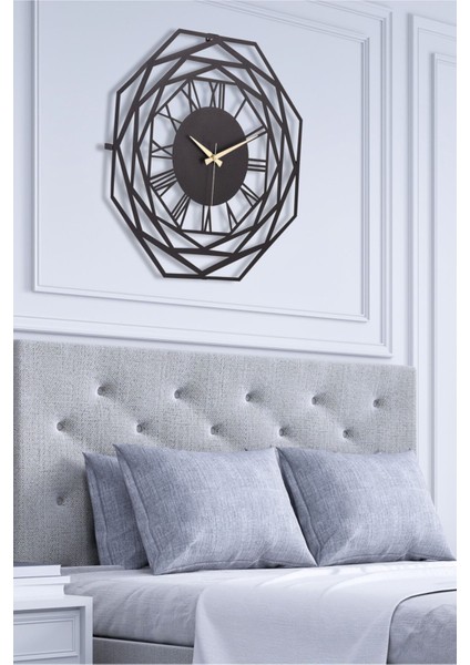 Modern 50CM Siyah Metal Duvar Saati, Sessiz Mekanizma modelleri
