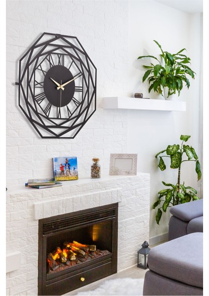 Modern 50CM Siyah Metal Duvar Saati, Sessiz Mekanizma fırsatları