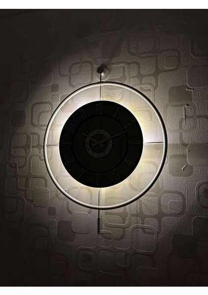 Büyük Metal Camlı Duvar Saati 60X80 Cm, Işıklı, Gerçek Cam, Beyaz-Füme-Siyah-Gümüş indirimleri