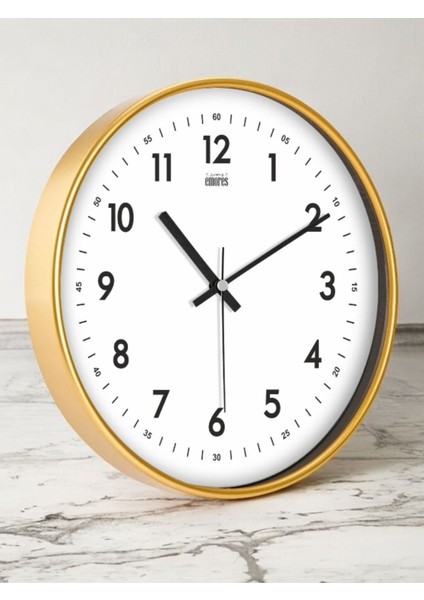 30 cm Gerçek Cam Sessiz Mekanizma Duvar Saati, Şık ve Modern Tasarım.