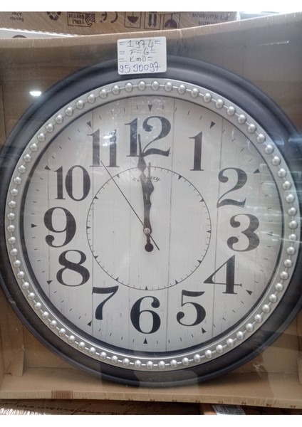 50 cm Siyah Retro Duvar Saati, Şık ve Zarif Tasarım