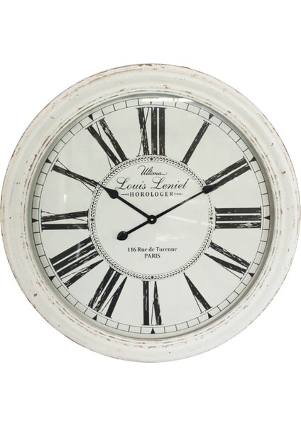 Büyük Boy Beyaz Modern Duvar Saati, Şık ve Zarif Tasarım