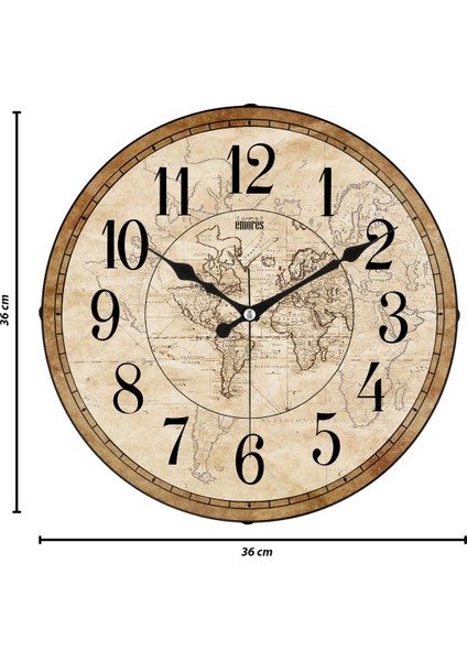 Şık 36 cm Bombe Cam Duvar Saati, Sessiz Mekanizma, Dekoratif Tasarım indirimleri