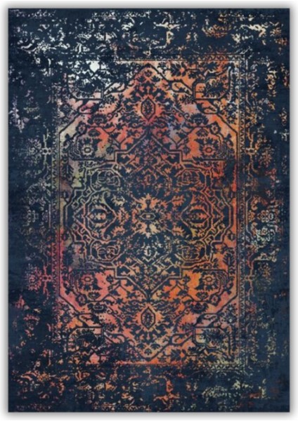 Siyah Turuncu Eskitme Halı Dijital Baskılı Dokuma Kaymaz Tabanlı Yıkanabilir Antialerjik Ofis Halısı fiyatları