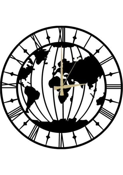 Şık Metal Duvar Saati, Siyah Tasarım, Modern Ev Dekoru fiyatları