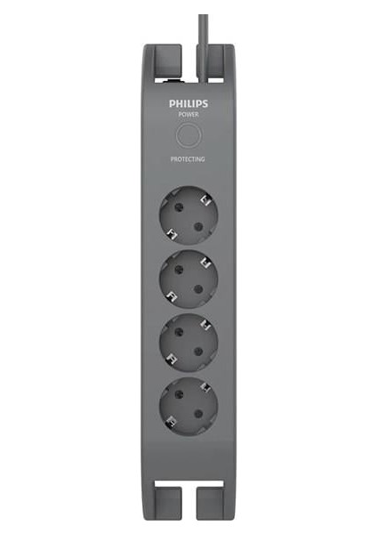 Phılıps 4-Lü SPN3140A/62 900 Joules Akım Koruma Prizi Gri fiyatları