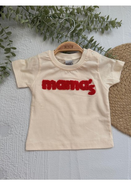 Kısa Kollu Mama's Işlemeli Ünisex Çocuk Takımı modelleri